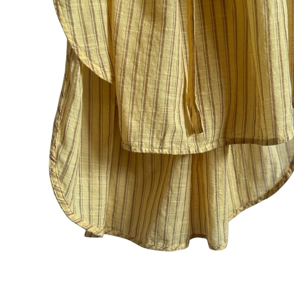 ULLA JOHNSON RABEA WHEAT STRIPED BELTED RELXED DRESS SIZE 2 - Picture 15 of 16
